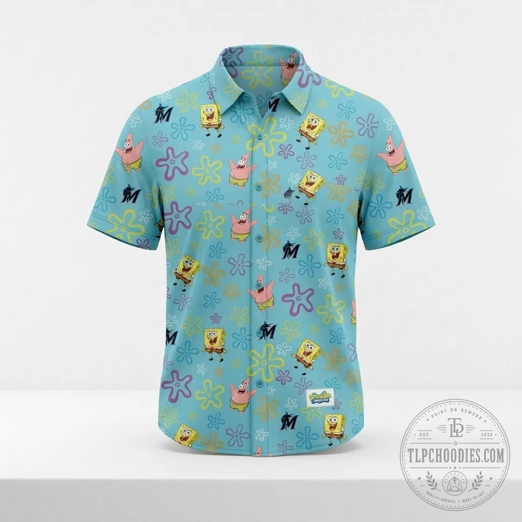 Marlins SpongeBob SquarePants 2026 Hawaiian Shirt Giveaway 5 Marlins SpongeBob SquarePants 2026 Hawaiian Shirt Giveaway