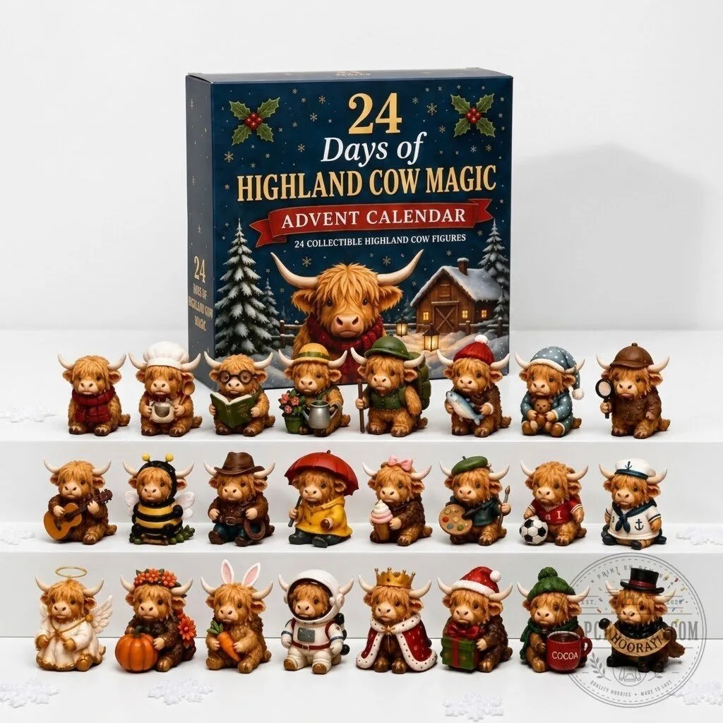 Highland Cow Advent Calendar - Unique Countdown for Festive Fun 2026 10 Highland Cow Advent Calendar - Unique Countdown for Festive Fun