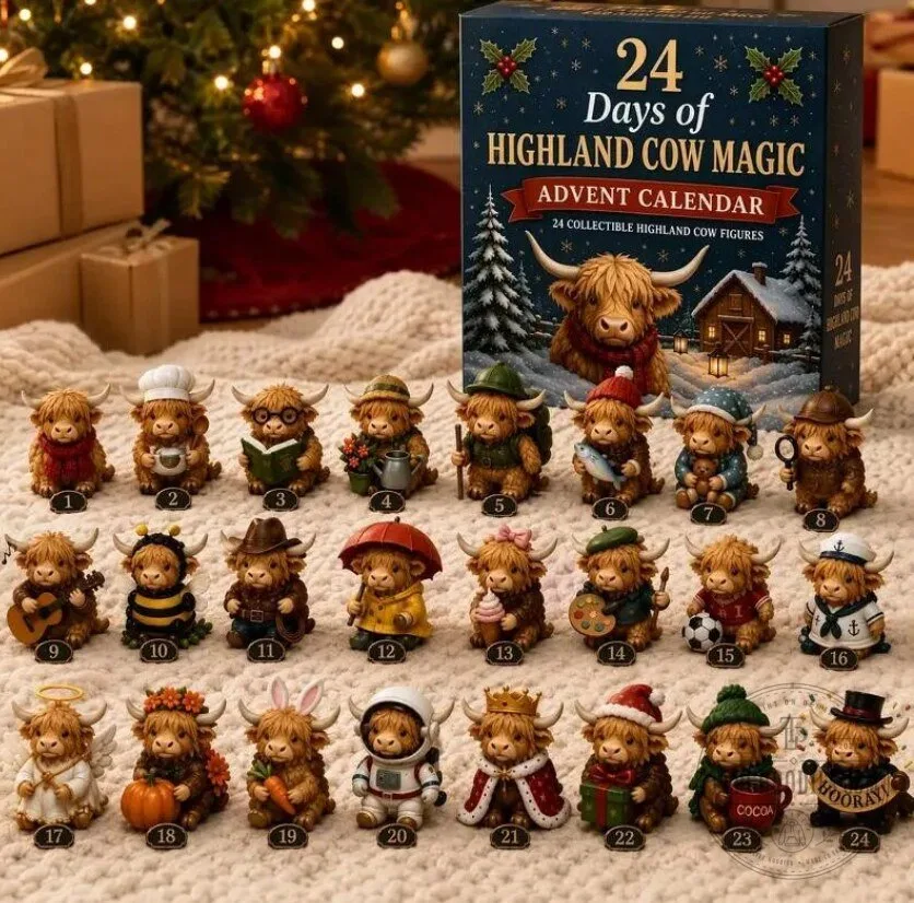 Highland Cow Advent Calendar - Unique Countdown for Festive Fun 2026 13 Highland Cow Advent Calendar - Unique Countdown for Festive Fun