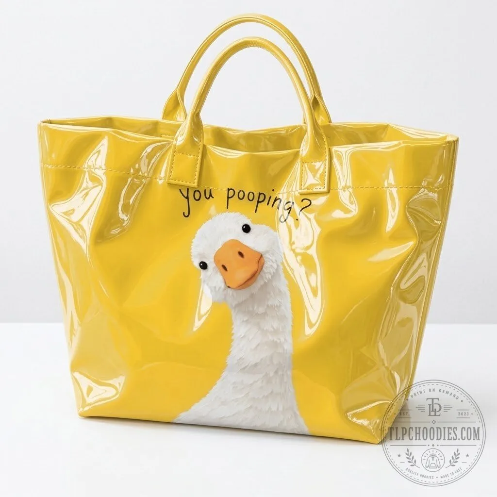 Funny You Poopin Goose Tote Bag gift bags
